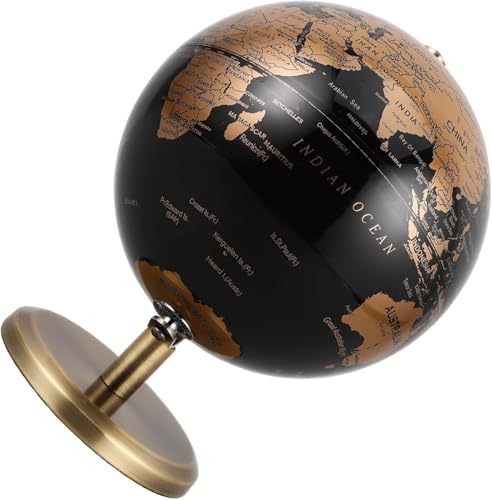 Globe décoratif rotatif vintage en métal surface lisse facile à nettoyer
