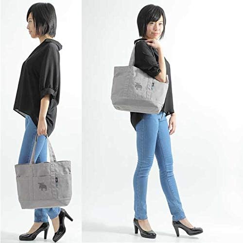 moz モズ トートバッグ < 帆布/ポケット付き> Lサイズ 約45x31cm グレー PL-BG06