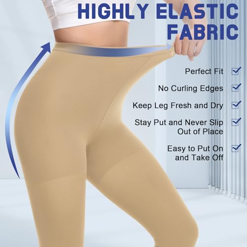 Image of beister Medical Compression Pantyhose Women & Men,20-30mmHg Open Toe Thigh High Compression Tights Graduated Support