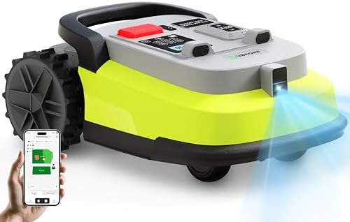UBHOME Robot Lawn Mower, RTK+AI Vision Robot Mower for Accurate Navigation & Obstacle Avoidance, No Perimeter Wire, Smart APP Control, Automatic Grass Cutting for Large Lawns, 55% Slopes, 52dB Quiet