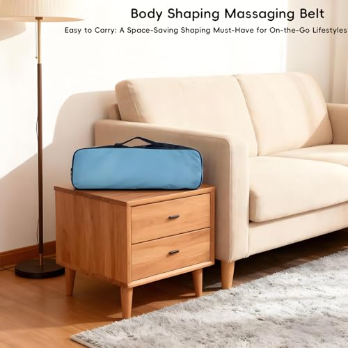 Warmforwel Massagegürtel, 5 Vibrationsmodi, Abnehmgürtel mit Heizfunktion & 140 cm verstellbar, Fettverbrennungs-Bauchmuskeltrainer für Bauchstraffung & Gewichtsreduktion, Heim-Lenden-Fitnessgerät