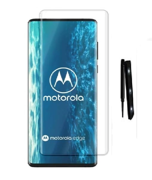 Image of QsmQam Advanced Borderless Tempered Glass Compatible with Motorola Edge 60 Fusion 5G /Moto Edge 60 Fusion 5g with Anti-Explosion 9H Hardness Screen Guard.- Case Friendly,Slightly Smaller