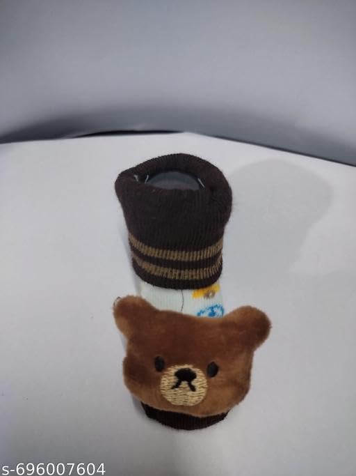 Image of Soft Baby Booties with Cute Bow Design | Comfortable Non-Slip Kids Foot for Newborns and Toddlers | Stylish Baby Shoes for Boys & Girls|PRA-P2293-6-9 Months