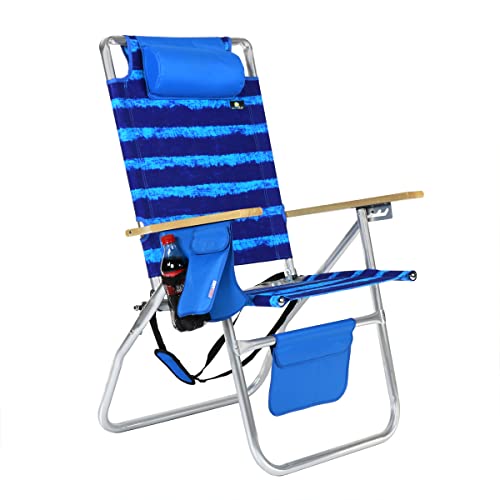 17 Inches High Off Ground 4 Reclining Position Tall Beach Chair For Adults #TOP7