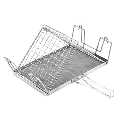 NIZEAMI Stainless Steel for Camping Hiking Portable Foldable Toaster Rack Outdoor Use Versatile Baking Wire Rack for Picnics