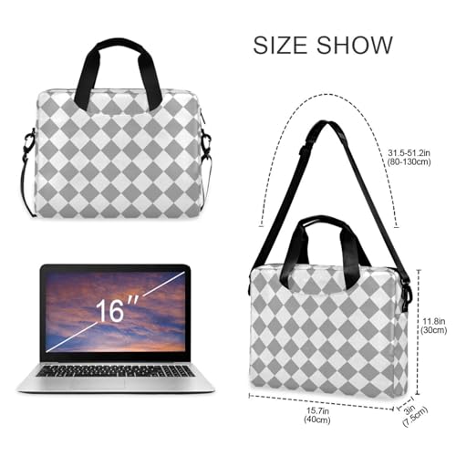 Funda rígida para portátil 15.6" gris con asa y correa miniatura 4