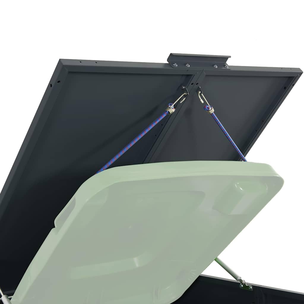 vidaXL Mülltonnenbox für Einzeltonne Anthrazit 69x79x117 cm Stahl