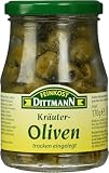 Feinkost Dittmann Kräuter Oliven, grün ohne Stein, 170g (Packung mit 5) ...