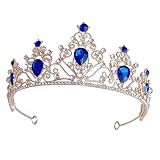 Beavorty de cristal nupcial tiara tocador de graduación de novia barroca túnica tocados bodas de cumpleaños coronas de boda coronas para mujeres de imitación