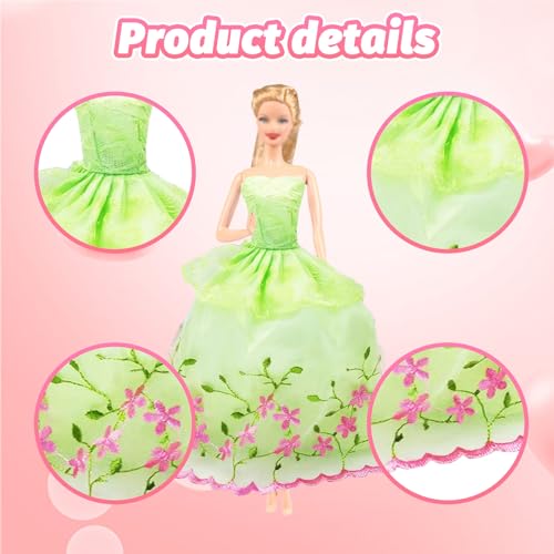 Ensemble-de-vetements-et-accessoires-de-poupee-61-pieces-vetements-de-poupee-compatibles-avec-Barbie-y-compris-13-robes-1-ensemble-haut-et-pantalon-20-chaussures-26-accessoires-pour-poupees-de Ensemble de vêtements et accessoires de poupée 61 pièces, vêtements de poupée compatibles avec Barbie, y compris 13 robes, 1 ensemble haut et pantalon, 20 chaussures, 26 accessoires pour poupées de – Image 7