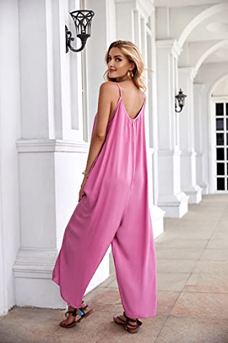 Image of BUENOS NINOS Women's V Neck Floral Maxi Dress Boho Printed Adjustable Spaghetti Strap Ethnic Beach Long Dress with Pockets