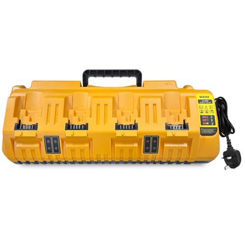4 Ports Battery Charger Compatible with Dewalt Battery with 2 USB Ports