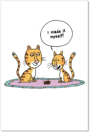 5164 Cat Barf Card Hilariousous Birthday Mother Paper Card with Envelope