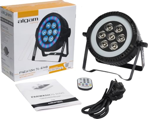Algam Lighting PARWASH 76 RING - LED-Wash-Par 7 x 6 W RGBW mit RGB-LED-Ring, IP20