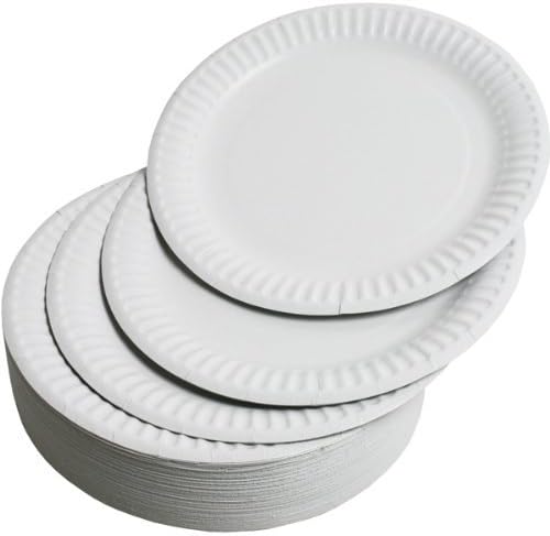 Paper Plates 23cm - 9inch Paper Plates, Disposable Plates, Party Plates ( (100)