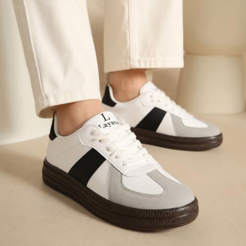 Image of layasa Women's Sneaker Stylish Women Shoes White