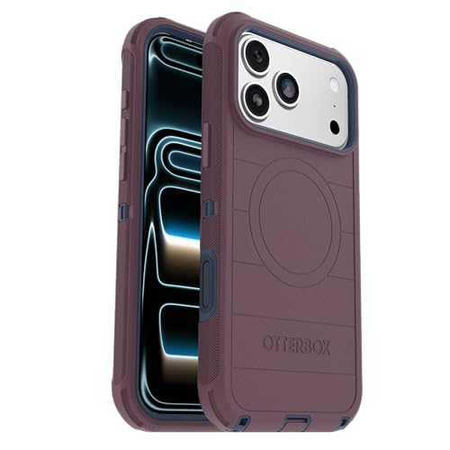 Image of OtterBox iPhone 17 Pro Max (Only) - Defender Series Case - Tulipwood Glow (Purple & Blue) - Snaps on MagSafe - Tough - Rugged & Durable