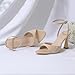 Susanny Nude Heels for Women Pointed Open Toe Strappy Chunky Block High Heels Ankle Strap Stiletto Kitten Heeled Sandals Wedding Bridal Party Prom Sexy Dress Shoes 8.5