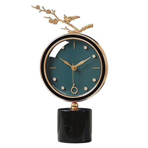 Wykdd Table Clock Brass Living Room Christmas Decoration Desk Clock Figurines Silent Watch #TOP27