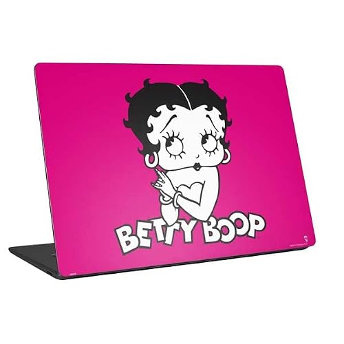 Skinit Laptop Decal Skin Compatible with Universal Laptop 16in (13 x 9.4in) - Officially Licensed Betty Boop Betty Boop Pink Background Design