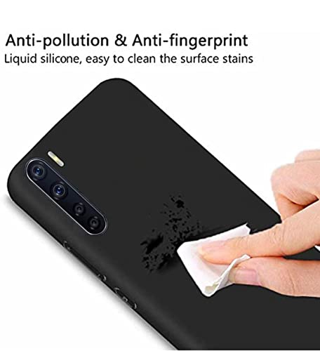 Image of Mobile Back Cover Case for Oppo F15 (Silicone Case|CameraProtection|Black SC1510)
