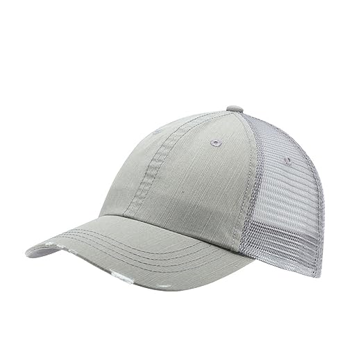 Image of The Vintage Year Distressed Cotton Unstructured Soft Mesh Breathable Adjustable Dirty Wash Dad Hat Trucker Baseball Cap