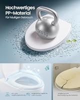SONGMICS Toilettendeckel mit Kindersitz, Oval, Einfache Montage, mit Griff – Ansicht 7