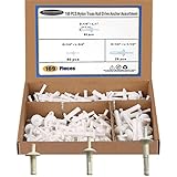 Nylon Truss Nail Drive Anchor Assortment, Nylon Nail Drive Anchors, 1/4'' x 3/4'', 1/4'' x 1'', 1/4 x 1-1/2'' BUSY-CORNER 169 Pieces