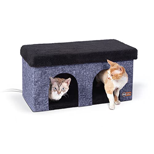 K&H Pet Products Thermo-Kitty Duplex Indoor Heated Cat House