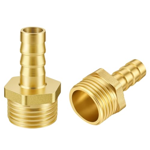 Image of flintronic Brass Barb Hose Fitting, G3/8 BSP Male x 10mm Barb, 2PCS