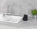 Wenko 3620117100, Dispensador de Detergente 0.38 L, Cerámica Soft-Touch, Negro, 10x10x18 cm