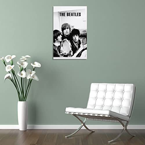 Poster décoratif sur toile The Beatles avec chanteur classique en noir et blanc – 60 x 90 cm - Les Beatles, Paul McCartney, John Lennon, RIngo Starr, George Harrison Poster décoratif sur toile The Beatles avec chanteur classique en noir et blanc - 60 x 90 cm – Image 6