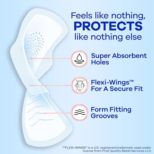 Image of Always Infinity Feminine Pads for Women, Size 1 Regular Absorbency, with Wings, with Flexfoam, Unscented, 36 Count