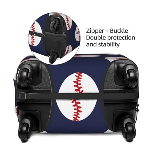 Baseball Ball Travel Luggage Cover Elastic Suitcase Covers Washable Anti Scratch Luggage Dust Covers Protector, Fits 18-21 inch Luggage, S3