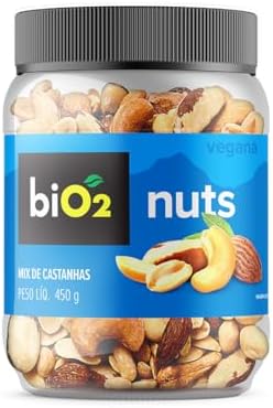 Mix de Castanhas biO2 Snack Nuts, Pote 450 g - Vegano e sem Glúte...
