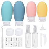 HubHnb Silicone Travel Bottles Set for Toiletries, 14 pack TSA Approved Toiletry Leak Proof Refillab