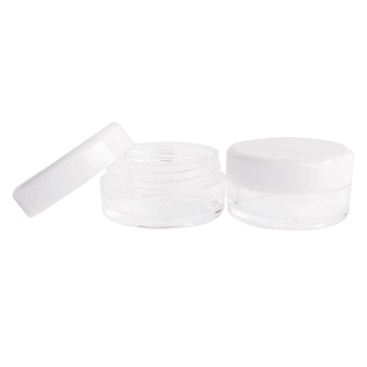 Wopanxye 50pcs 3g Jars 3 Grams Small Travel Sample Containers, 3ml Empty Plastic Round Jar with Lid for Cosmetics Lotion - Image 4