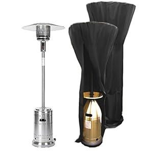 Yontree Patio Heater Cover, 210d Oxford stof Gas Patio Heater Zwart Cover Heater Bescherming Cover Patio Heater Cover…