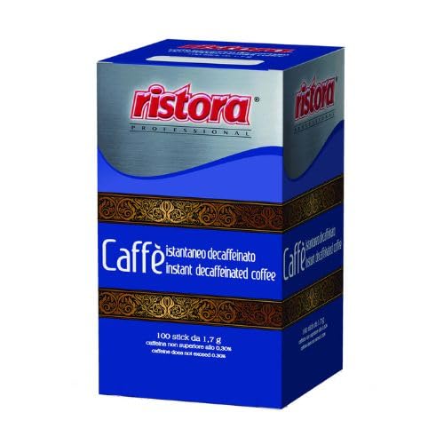 100 Bustine Stick Ristora Caffé solubile istantaneo Decaffeinato 100 stick monodose da 1,7g - Prodotto Senza Glutine -