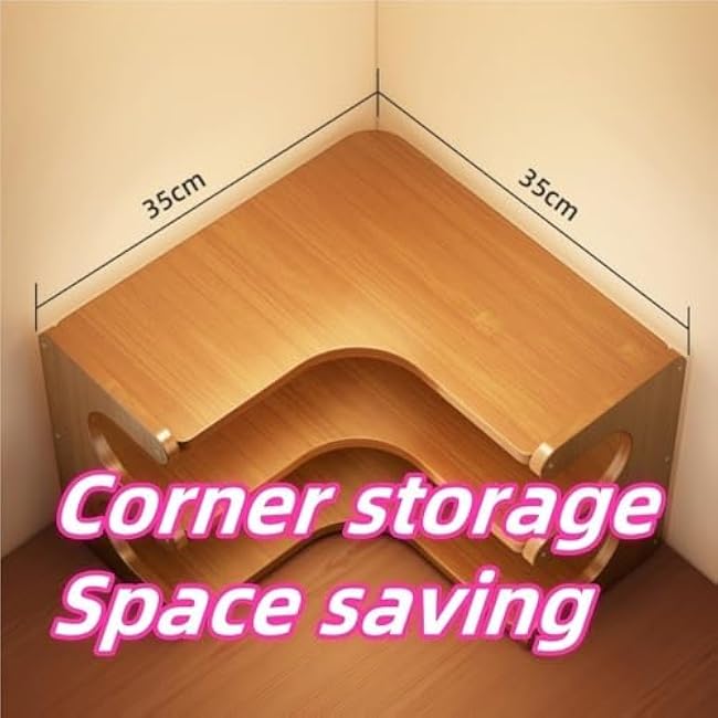 Spice Rack Corner Shelf 3-Layer Desktop Storage Stand for Coffee Cups - Multifunctional Display Organizer for Living Room, Kitchen, Bedroom