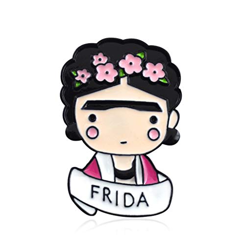 Longsw - Broche artistique en émail pour femme - Idéale pour la décoration de fête ou de sac à dos