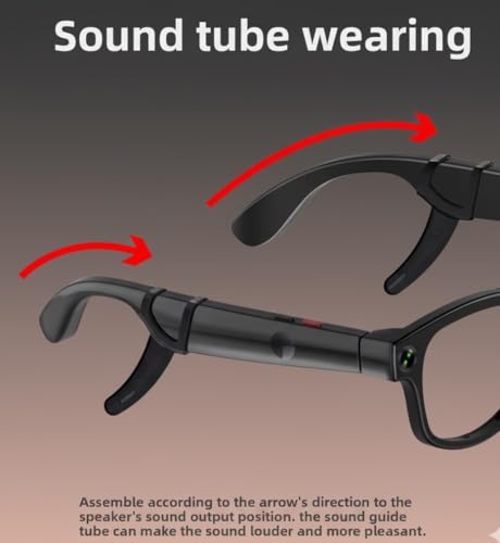 Image of Aeoss AI Video Smart Glasses for Men & Women- Object Recognition, Real-Time Translation, 8MP HD Video Recording Camera, Bluetooth Audio /Calls, Voice Assistant for Outdoor Sports & Driving