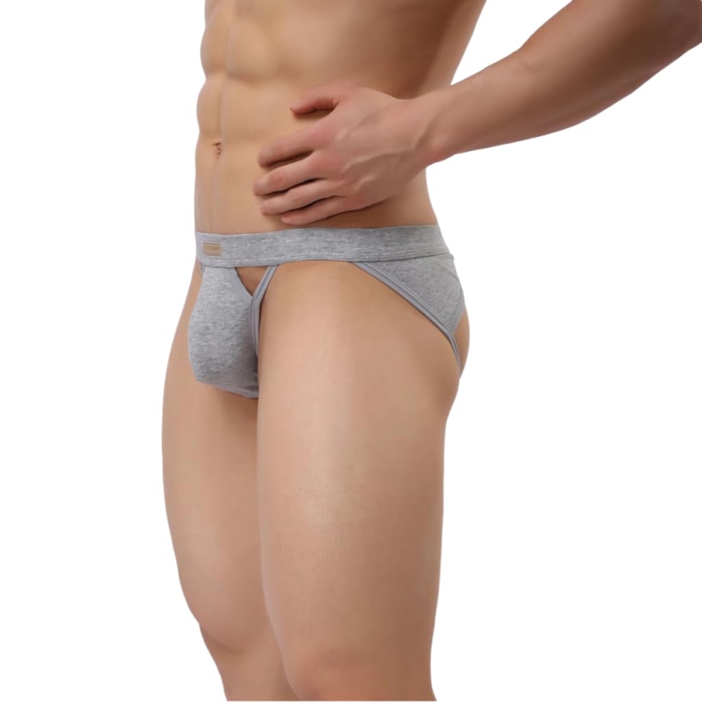 BRAVE PERSON Jock Straps - Tanga para hombre, ropa interior de algodón, vasectomía, con bolsa para copa