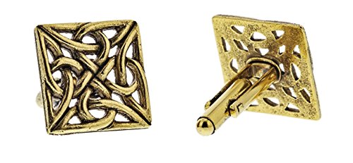 Mancuernillas Nudo Celta Oro 24K para Hombre miniatura 1