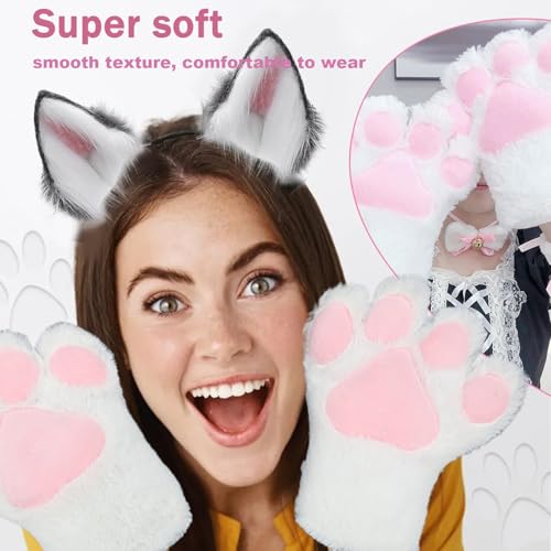 Guantes de patas peludas cómodos que cuidan tu piel en cada cosplay 7