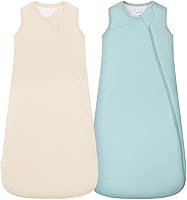 Vista 11 de HAPIU Saco de dormir unisex de rayón hecho de bambú TOG 1.0, cremallera de 2 vías YKK, manta portátil para bebé