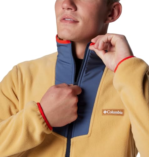Columbia Men's Sequoia Grove Half Zip Fleece, Light Camel/Dark Mountain/Collegiate Navy/Spicy, X-Large - Image 5