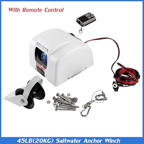 Winche eléctrico para ancla 12V capacidad 45 lb miniatura 2