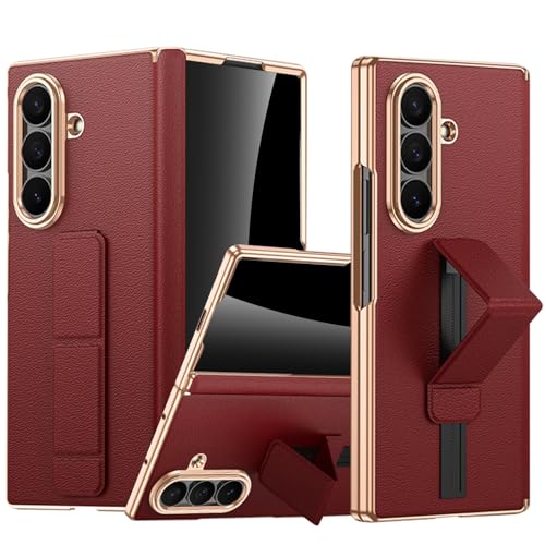 Étui en cuir pour Samsung Galaxy Z Fold 7 anti-espion et anti-chute