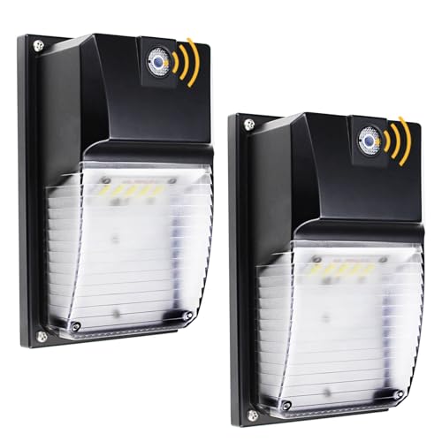HiBay 18W Dusk-to-Dawn LED Wall Pack (2-Pack), 5000K